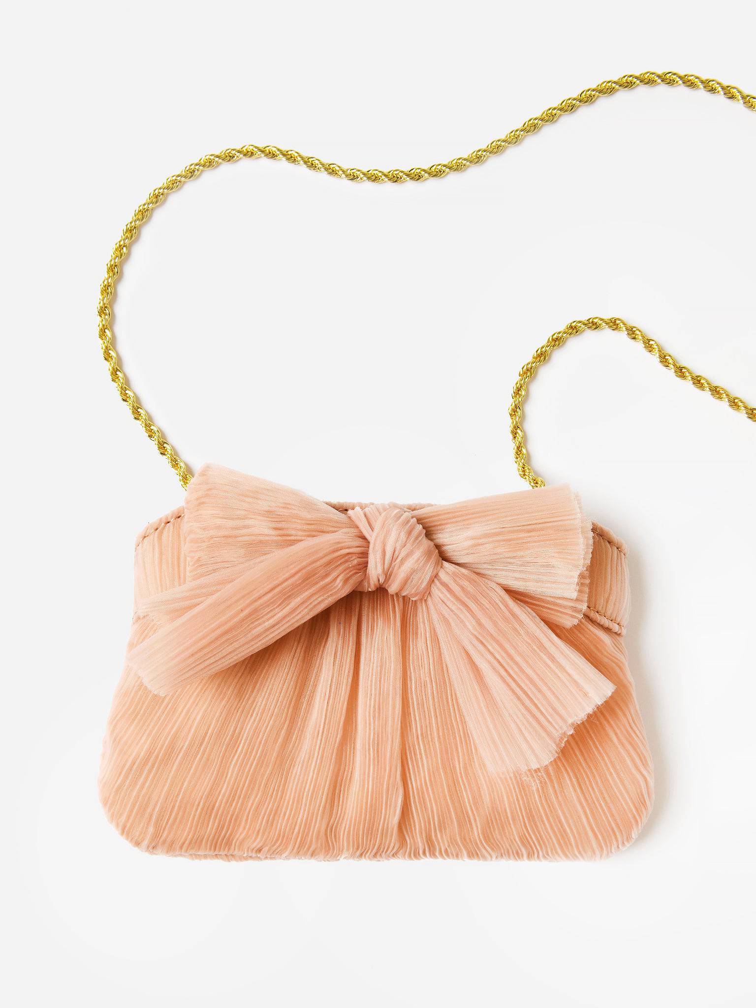 Loeffler Randall Rochelle Mini Pleated Bow Clutch - Saint Bernard