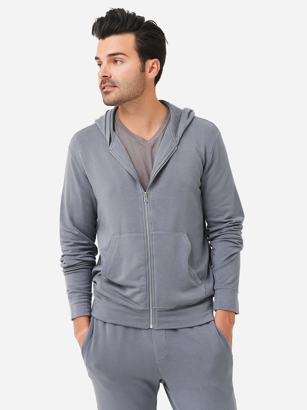 Velvet Men's Rodan Luxe Fleece Zip Hoodie - Saint Bernard