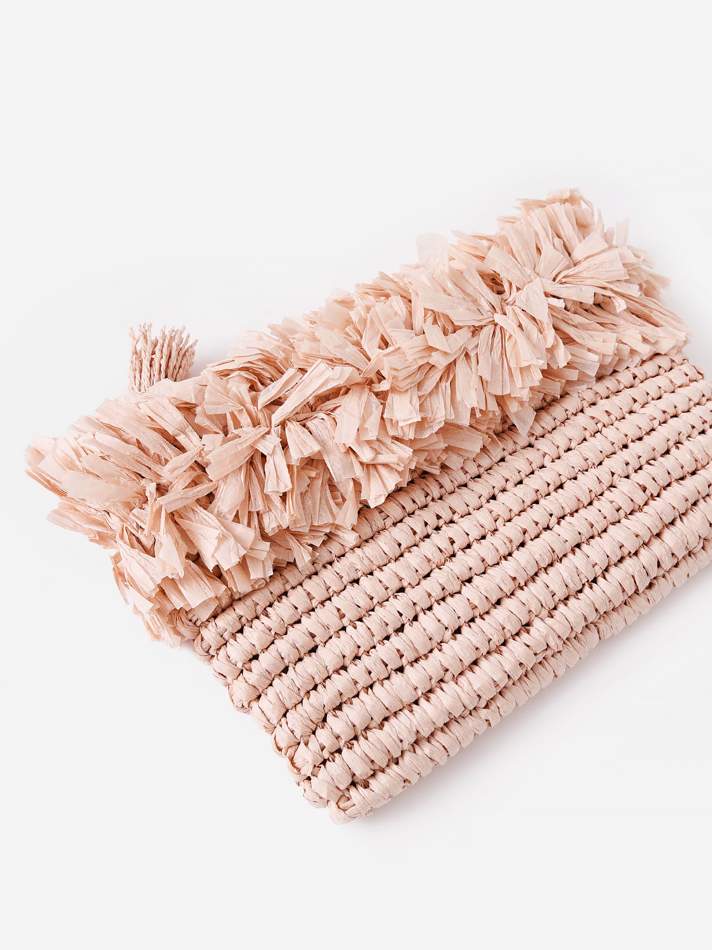 BTB Rose Crochet Straw Clutch