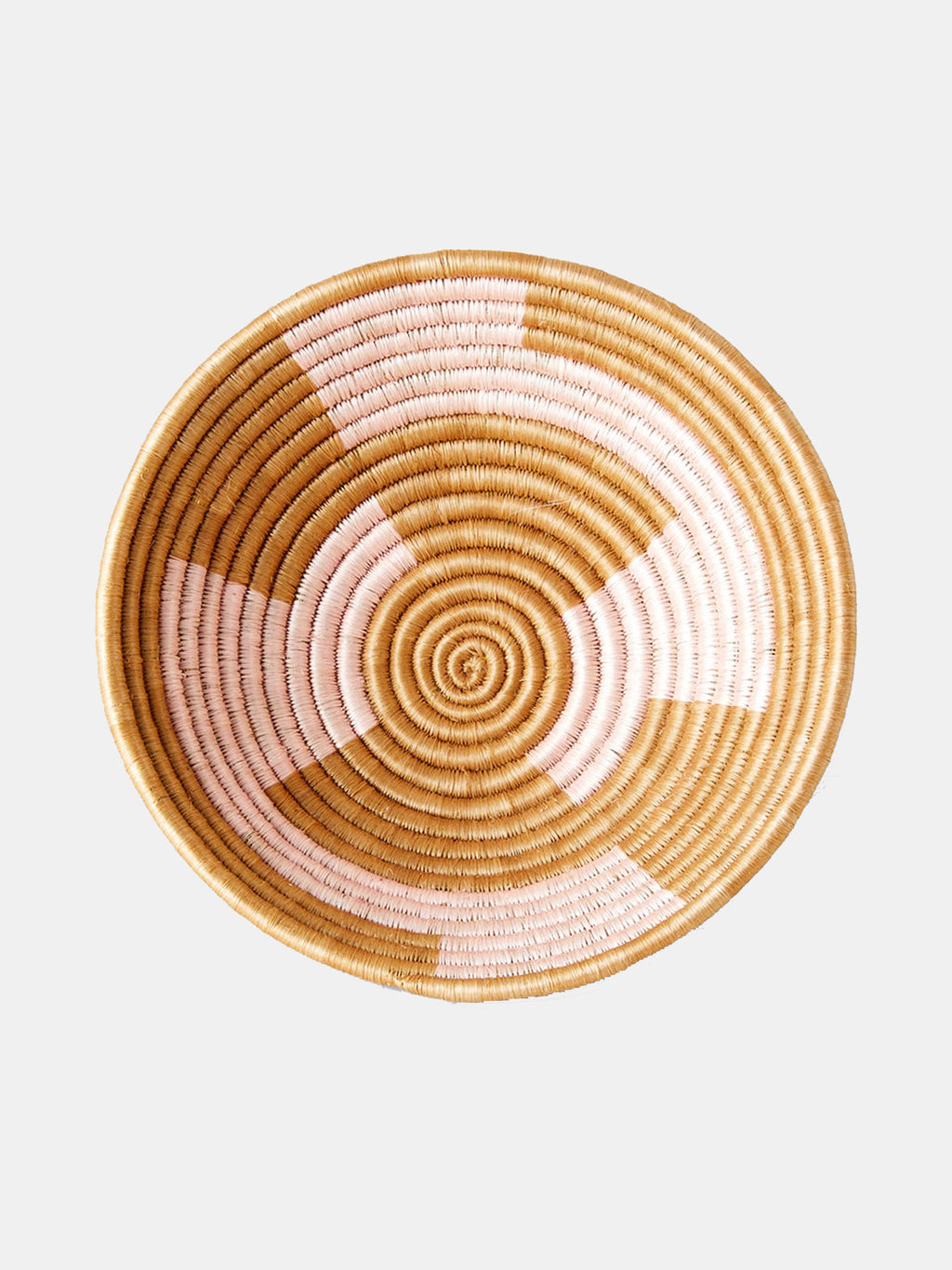 Indego Africa Pink & Tea Zig Zag Plateau Basket - Saint Bernard