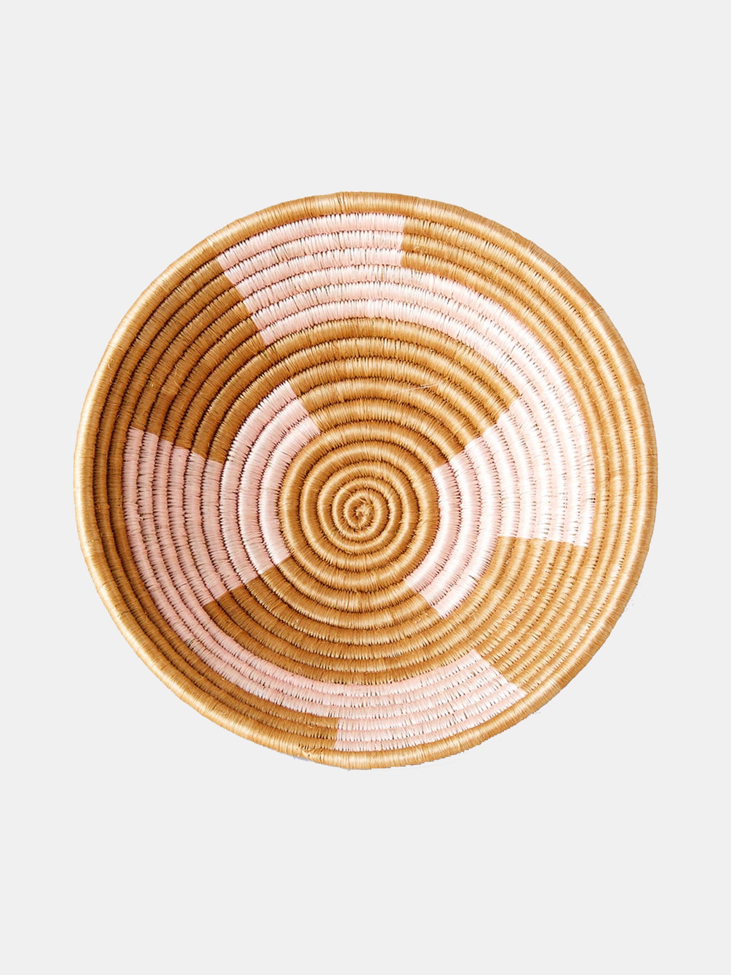 Indego Africa Pink & Tea Zig Zag Plateau Basket - Saint Bernard