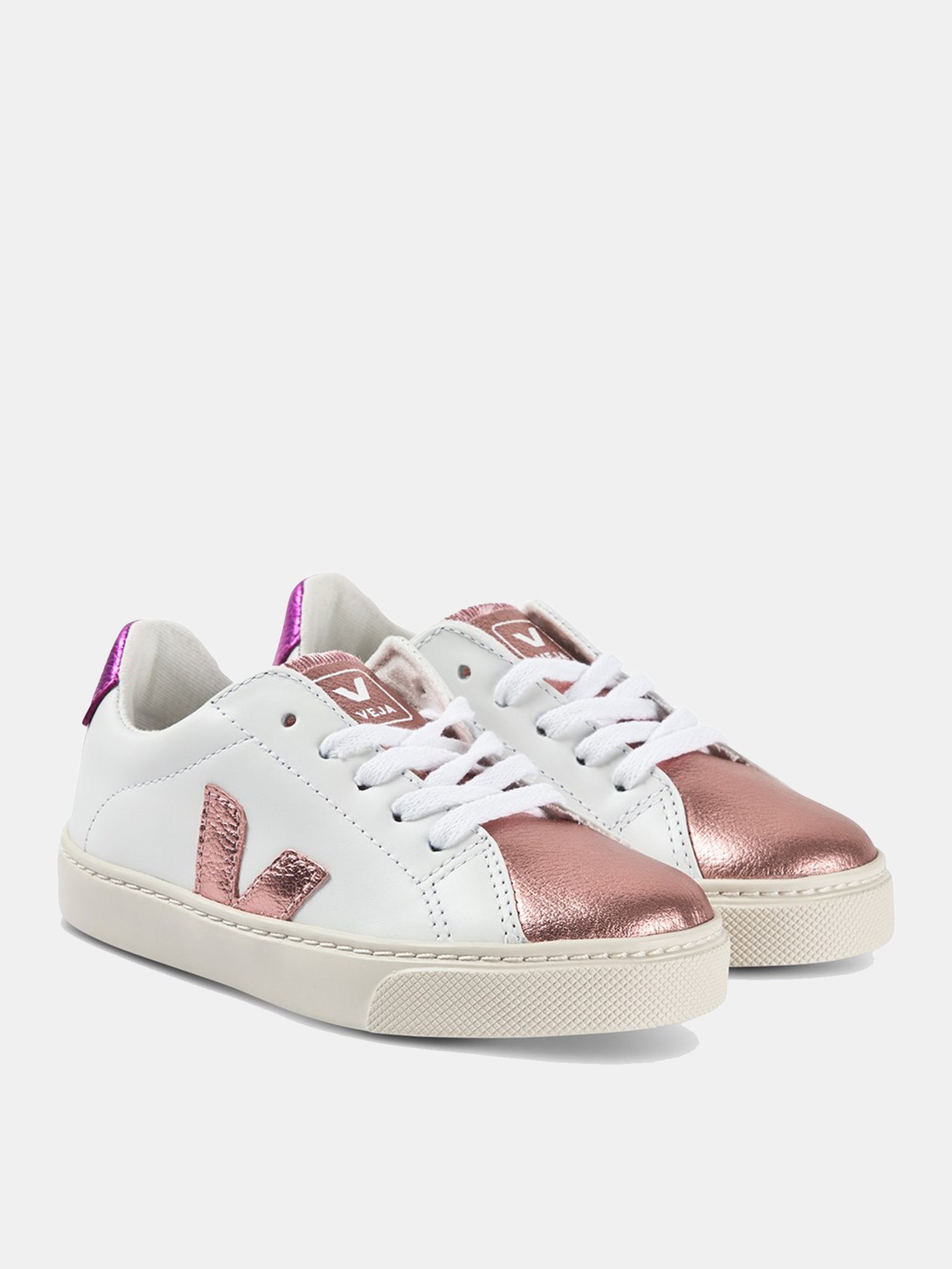 Veja Girls' Esplar Lace Leather Sneaker - Saint Bernard