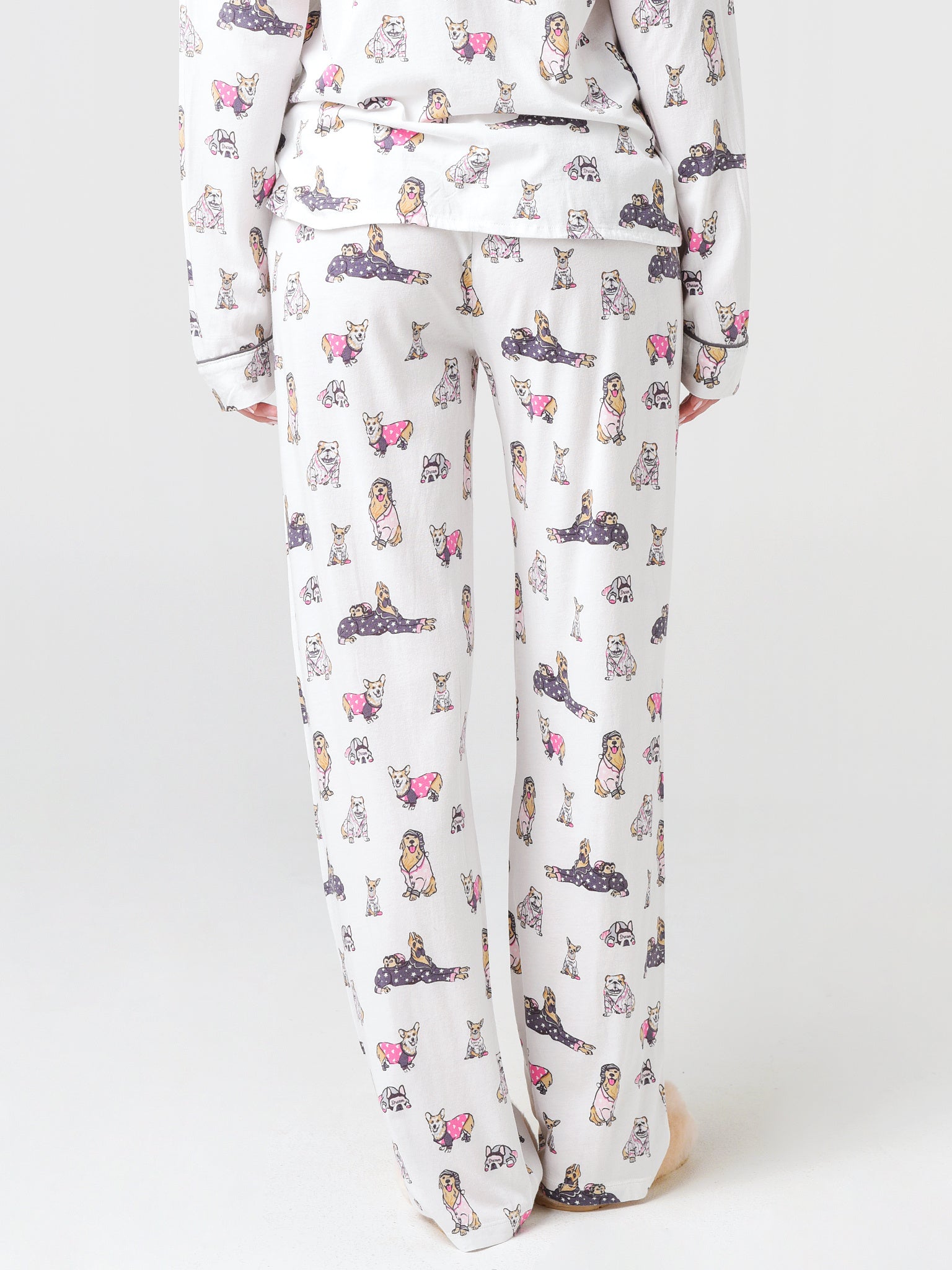 Salvage Printed Pajama Set with Mask Saint Bernard
