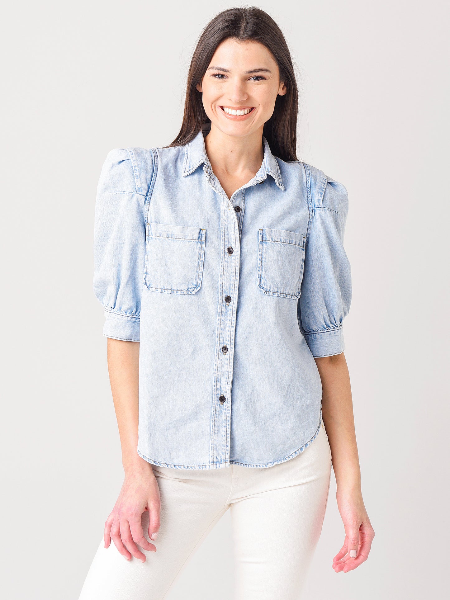 Frame Rosette Sleeve Shirt - Saint Bernard