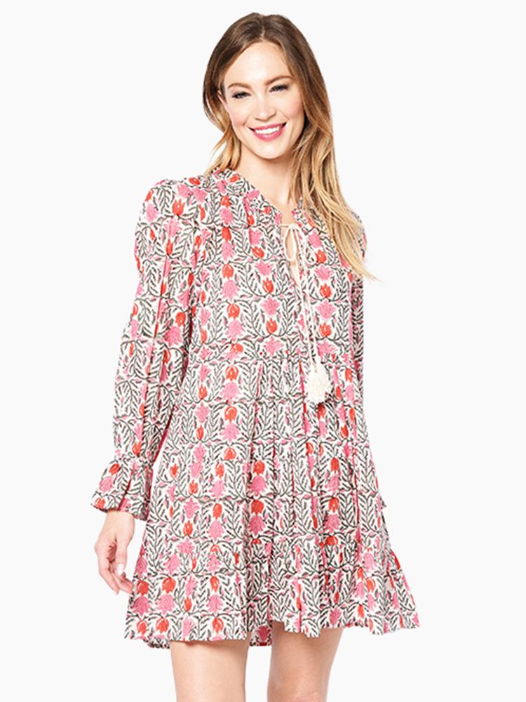 Modernsoul Ruffle Mini Dress - Saint Bernard