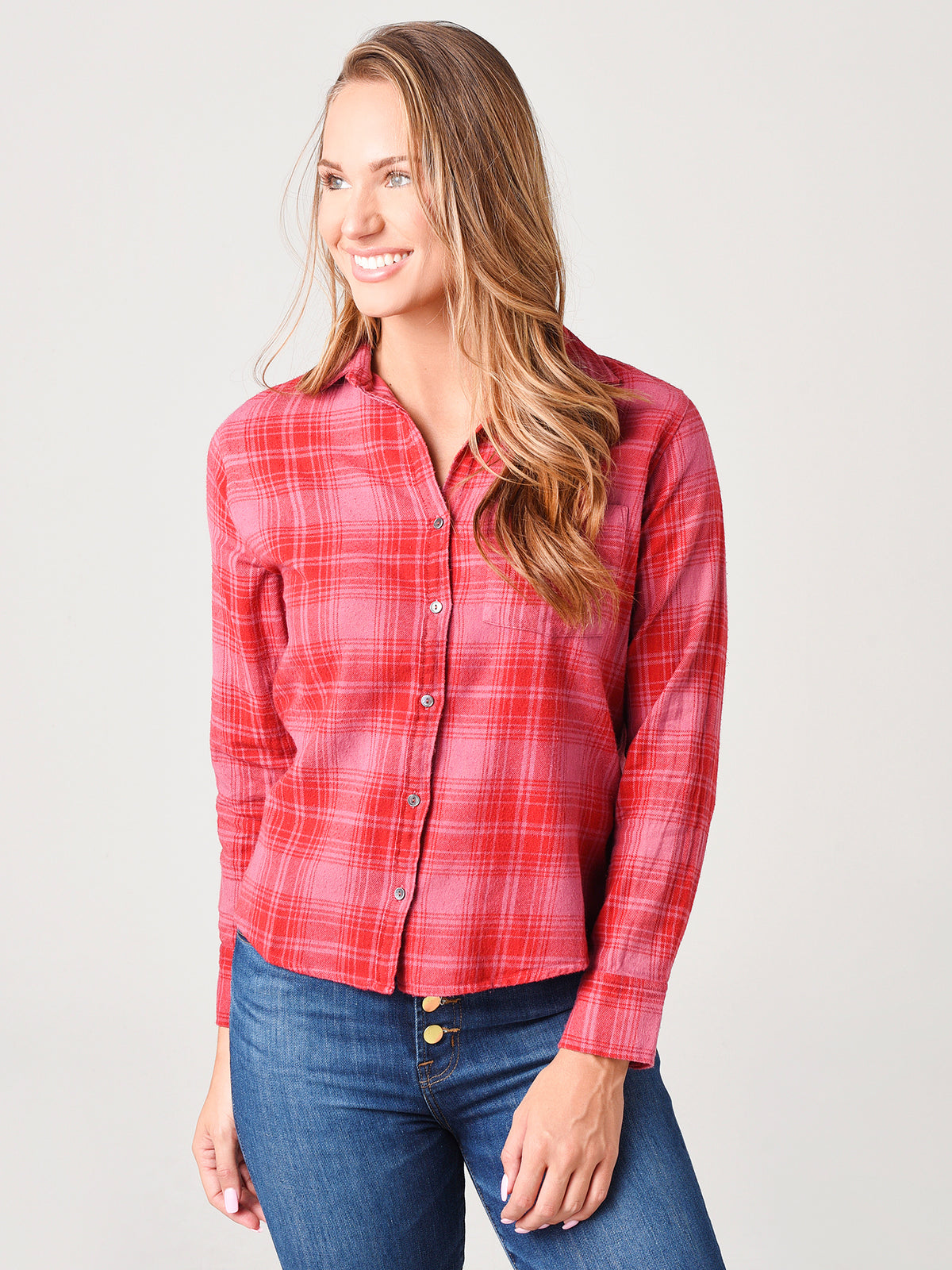 Velvet Women's Ruz Plaid Button-Down Shirt - Saint Bernard