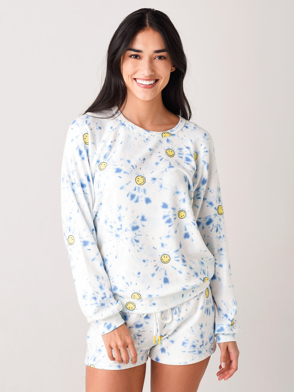 P.J. Salvage Women's Smiley Long Sleeve Pajama Top - Saint Bernard