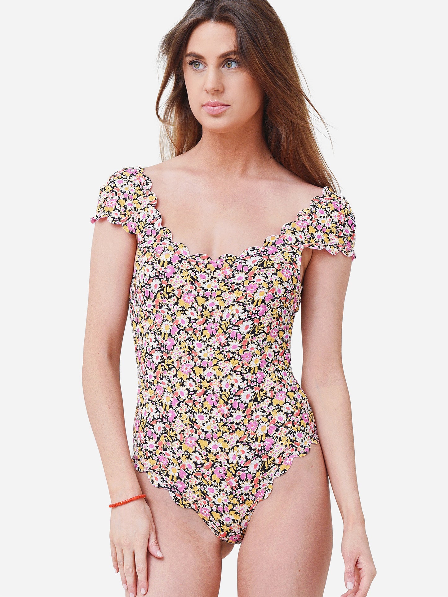 Marysia Women's Scalloped Mexico Maillot One-Piece Swimsuit - Saint Bernard