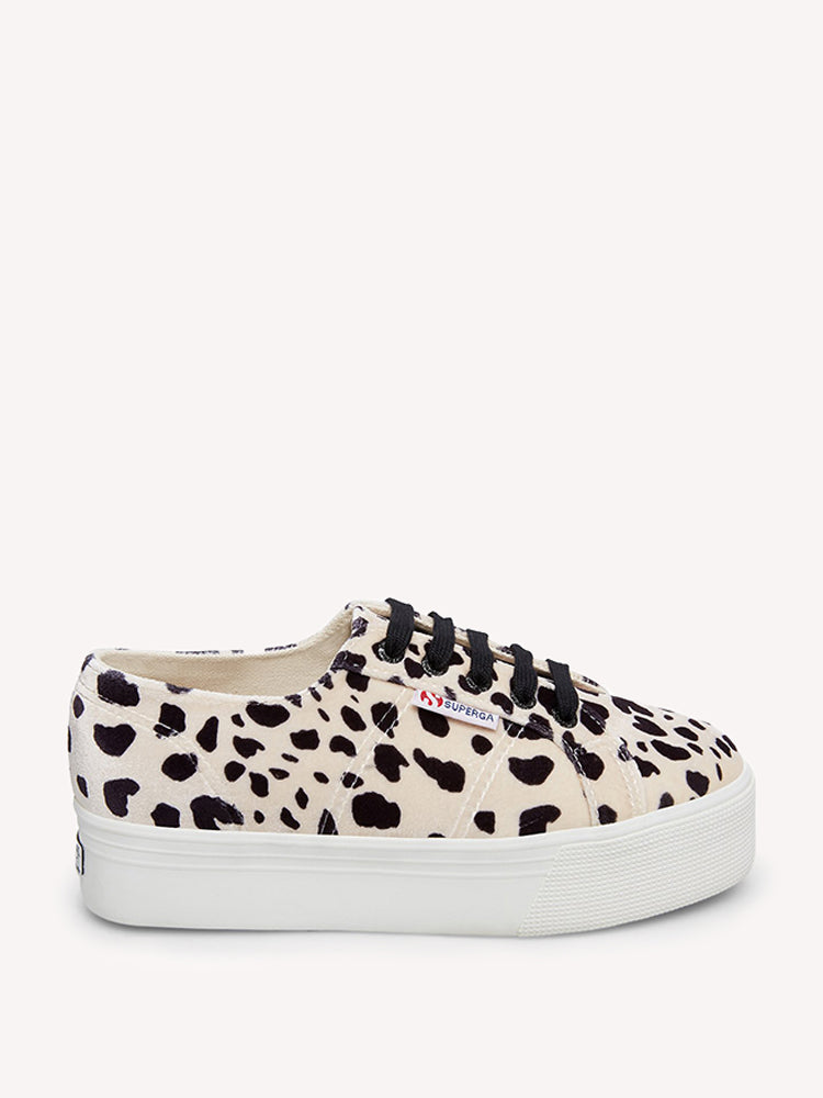 Superga 2790 Fanvelvetw Dalmation Sneaker - Saint Bernard