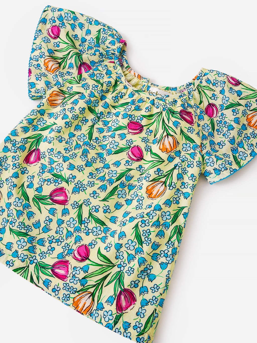 Lucky Jade Girls' Tiny Tulips Top - Saint Bernard