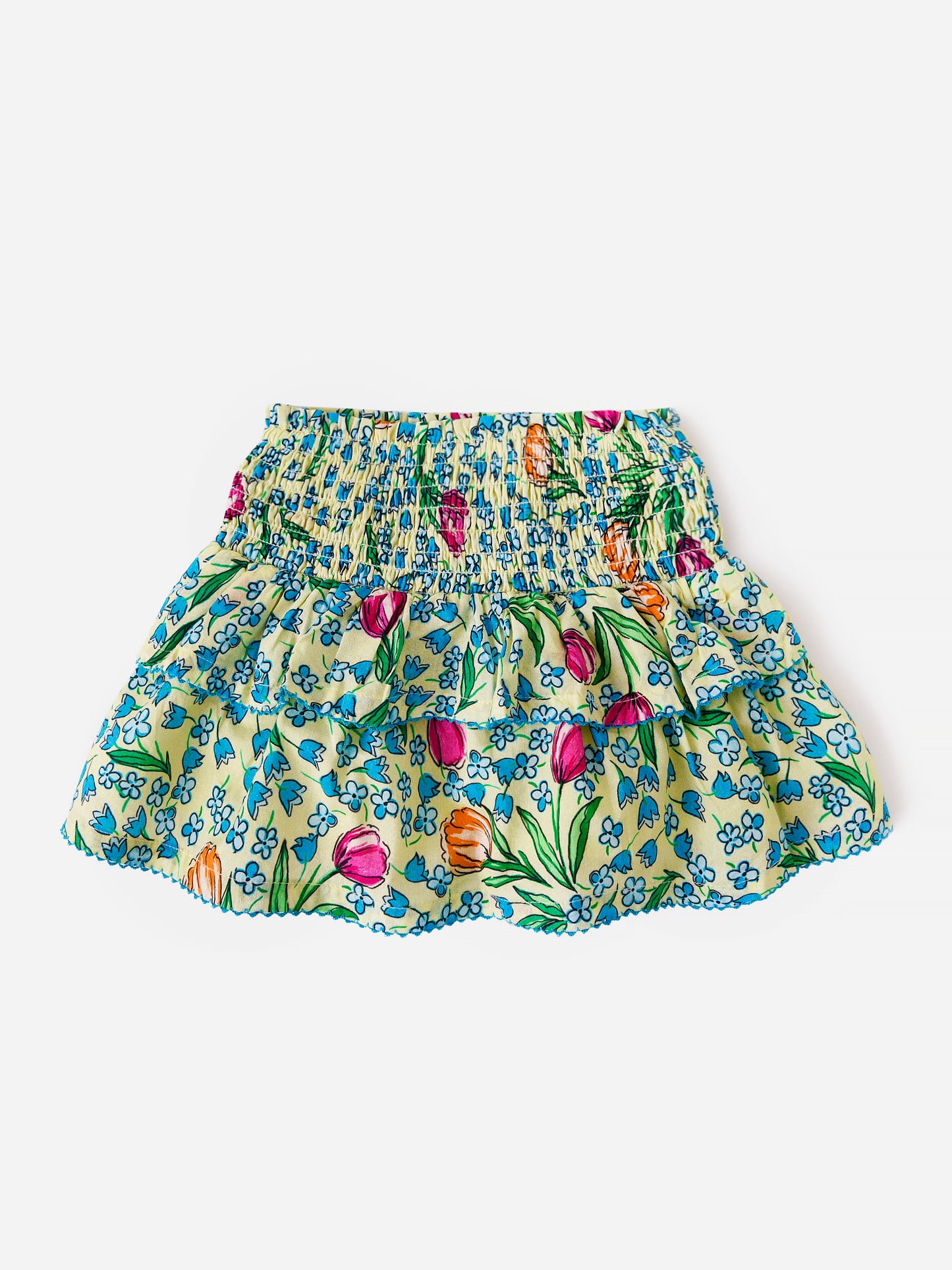 Lucky Jade Little Girls' Tiny Tulips Ruffle Skirt