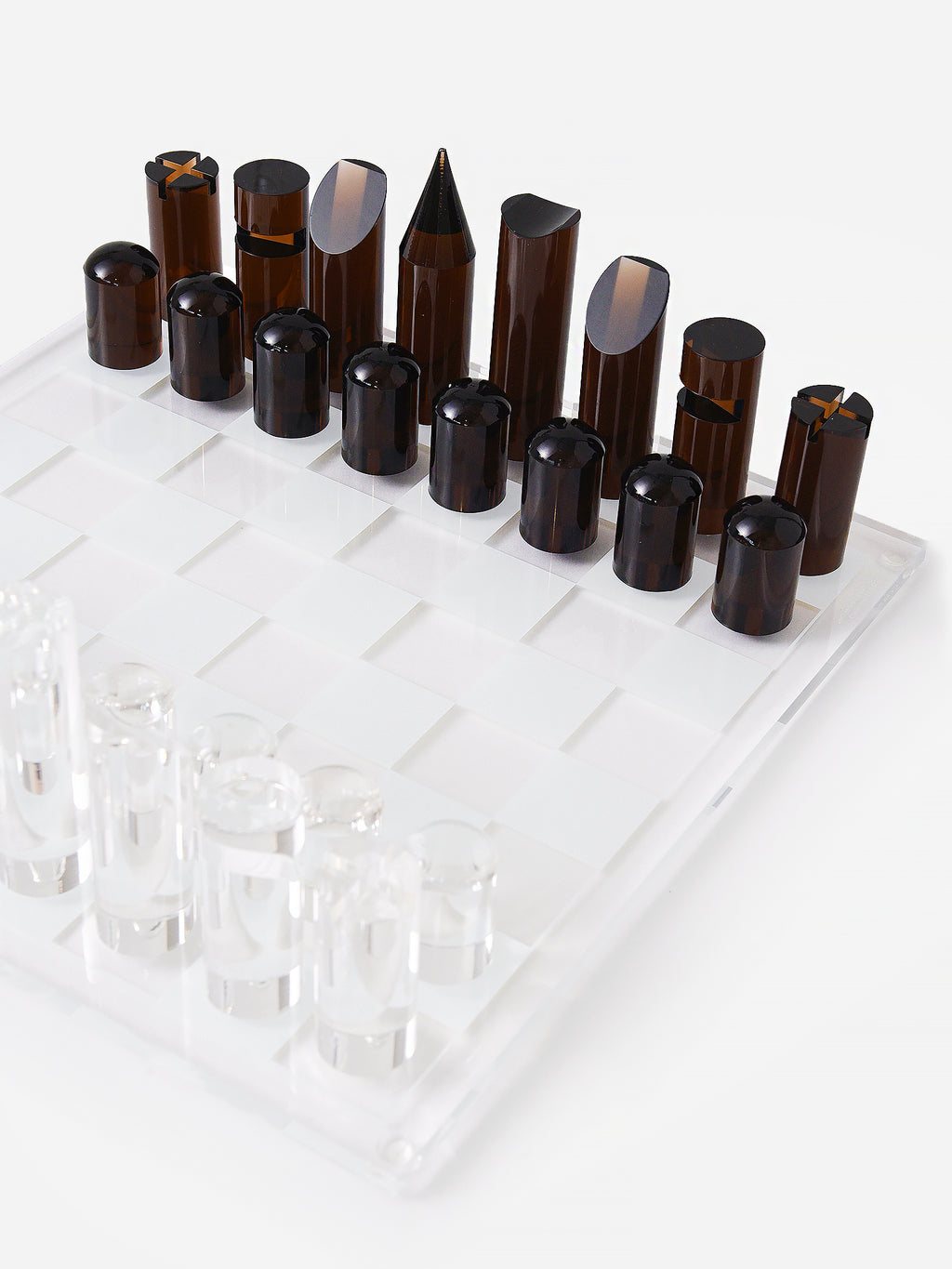 Sunnylife Lucite Chess & Checkers Set - Saint Bernard