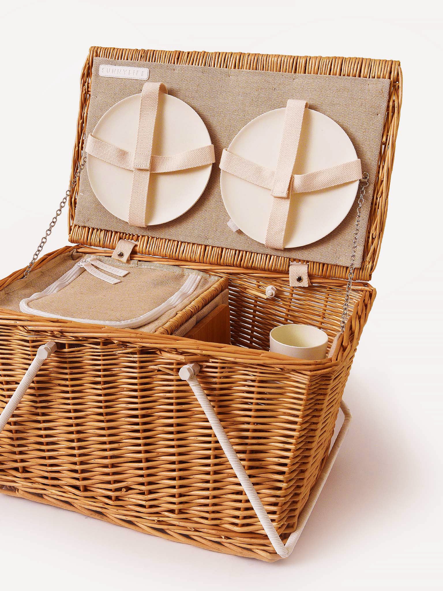 Sunnylife Large Picnic Cooler Basket - Saint Bernard