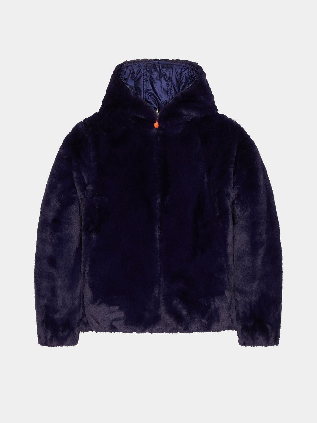 Save the Duck Girls’ Fury Reversible Faux Fur Hooded Coat - Saint Bernard