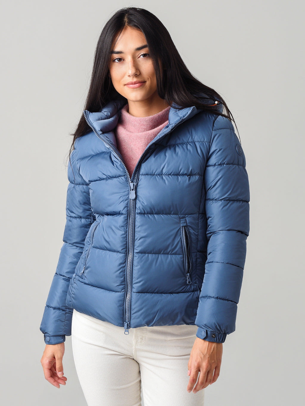 Save The Duck Women's Mega Sporty-Look Hooded Jacket - Saint Bernard