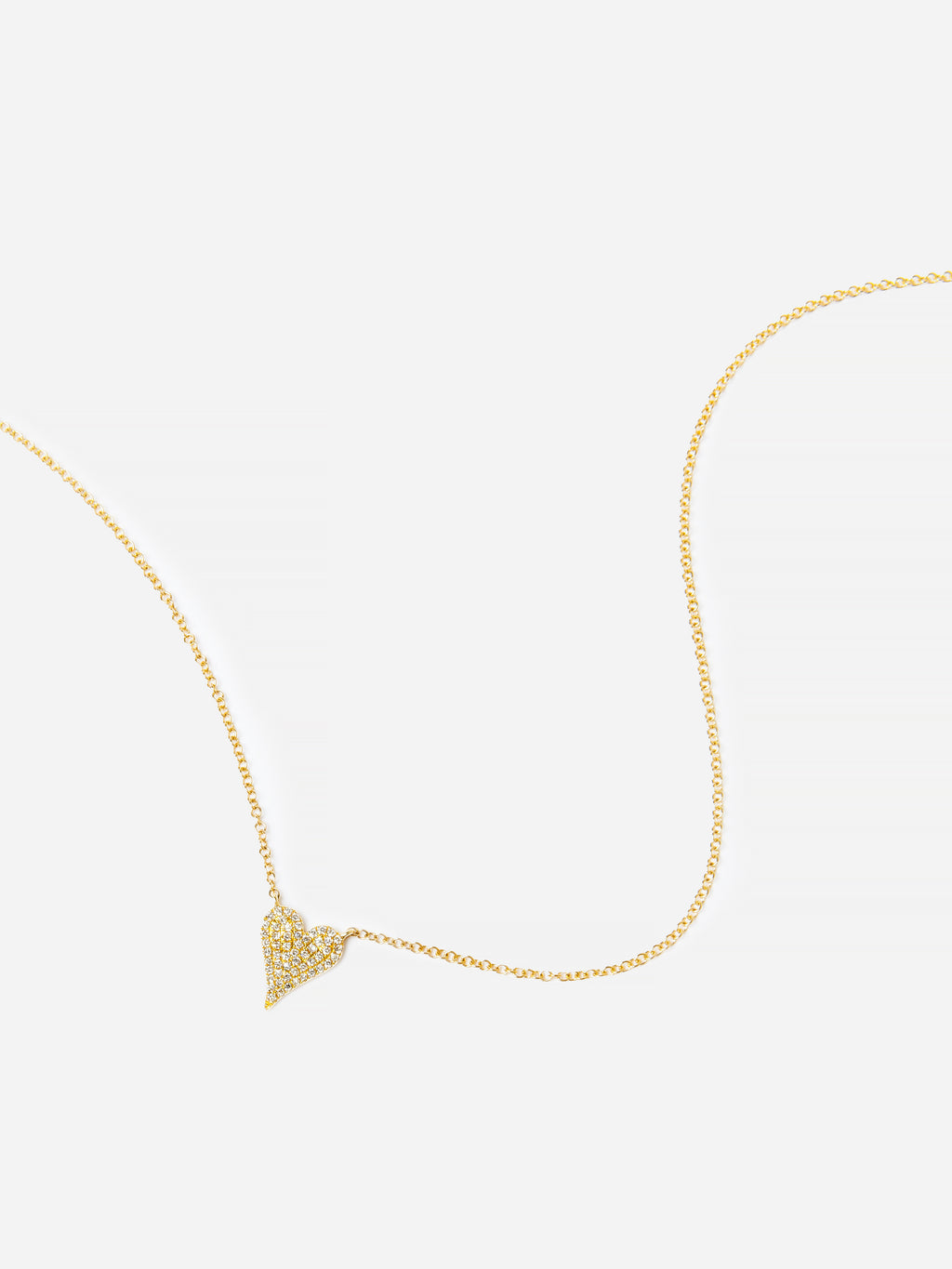 Francie B. Women's Diamond Elongated Heart Necklace - Saint Bernard