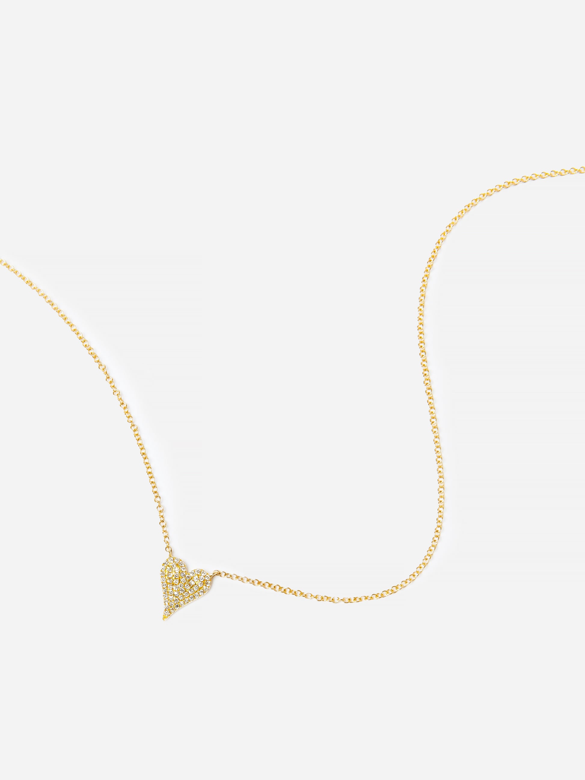 Francie B. Women's Diamond Elongated Heart Necklace - Saint Bernard