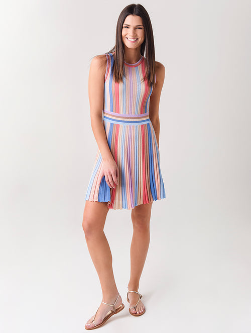 Allison New York Women's Rainbow Stripe Knit Dress