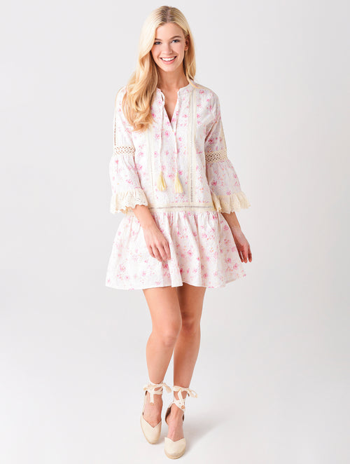 Allison New York Women's Embroidered Drop Waist Dress