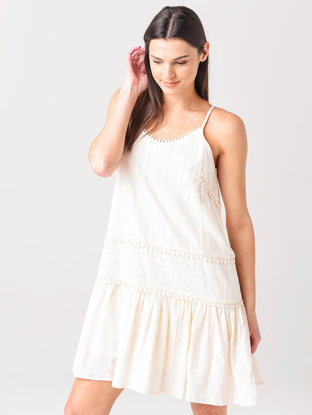 Allison New York Eyelet Panel Dress - Saint Bernard
