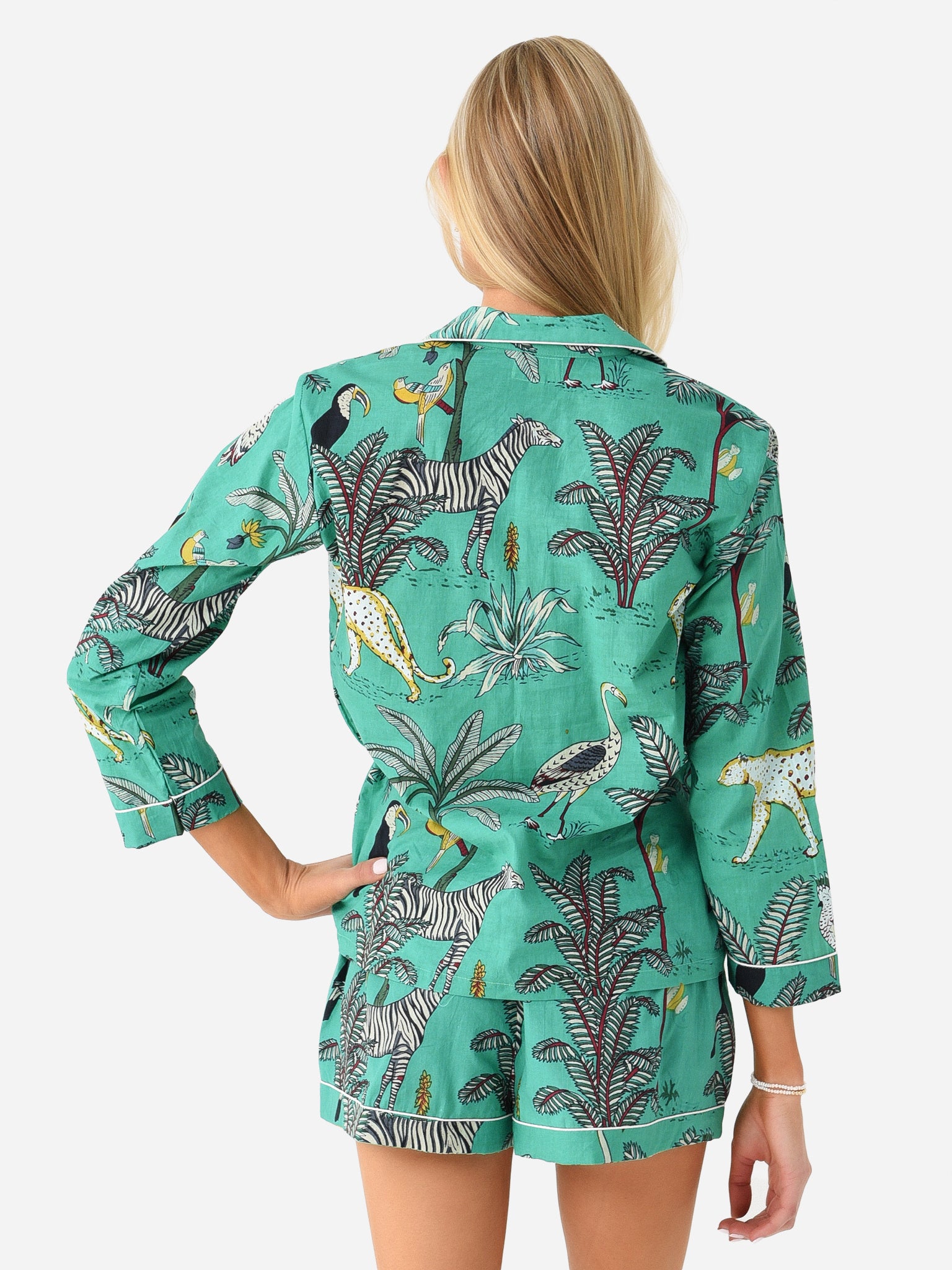 Cobalt Safari Pajama Short Set