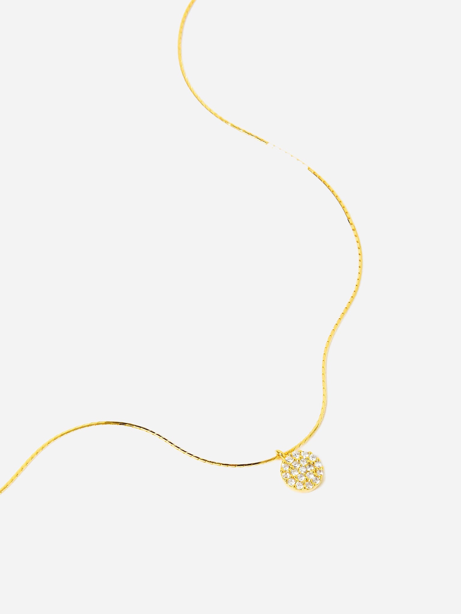 TAI Women's Vermeil Snake Chain Disc Necklace - Saint Bernard