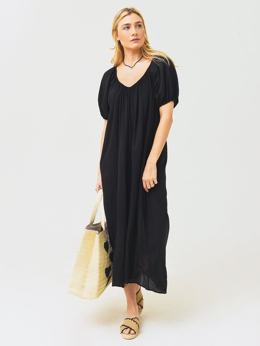 9 Seed Women's Sand Hill Cove Puff Sleeve Midi - Saint Bernard