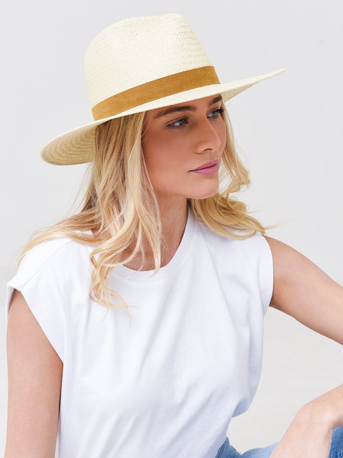 Lovely Bird San Sebastian Straw Fedora Hat