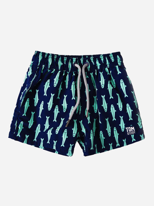 Tom & Teddy Boys' Sardines Swim Trunks