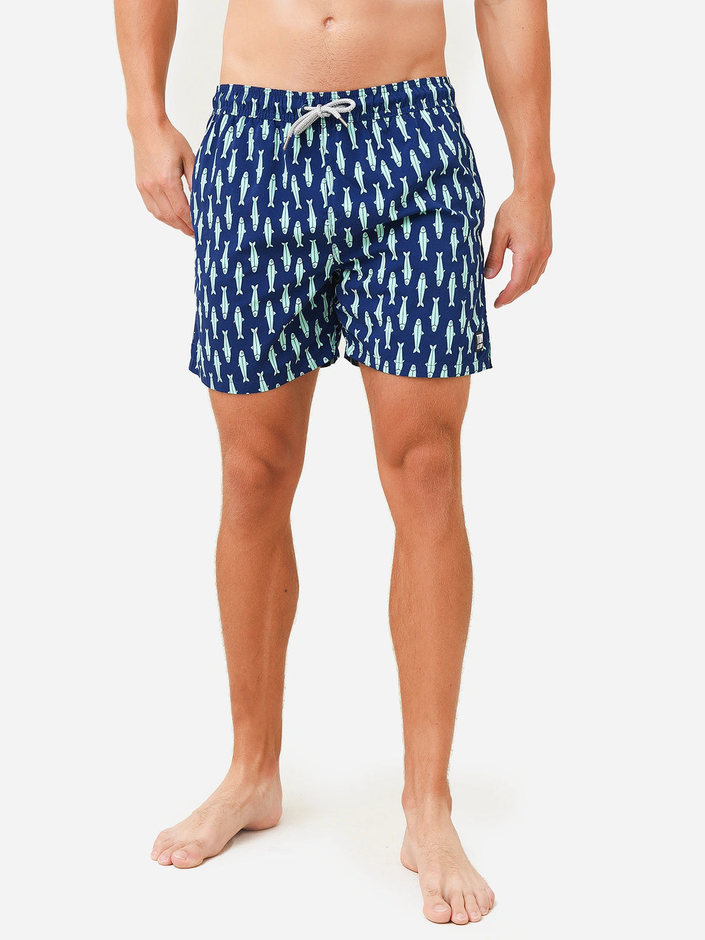 Tom & Teddy Men's Sardines Swim Trunk - Saint Bernard