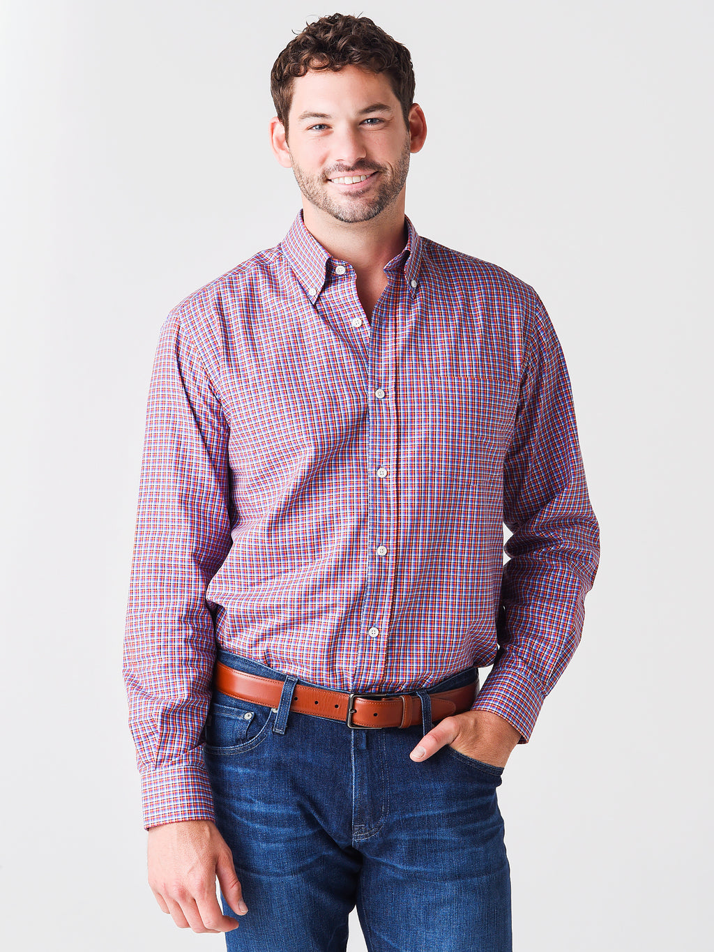Saint Bernard Men's Baxter Plaid Sport Button Down Shirt - Saint Bernard