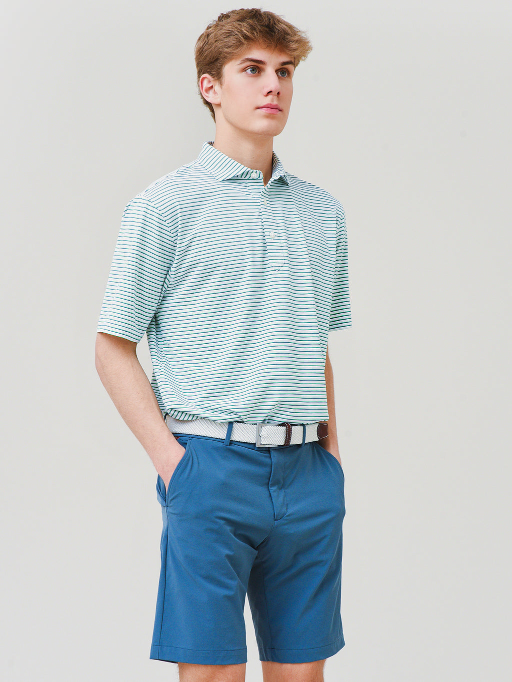 Saint Bernard Men's Alexander Stripe Performance Polo - Saint Bernard
