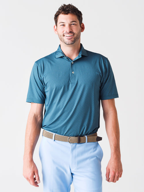 SAINT BERNARD MEN'S ALBERT DIAMOND JACQUARD PERFORMANCE POLO - Saint Bernard
