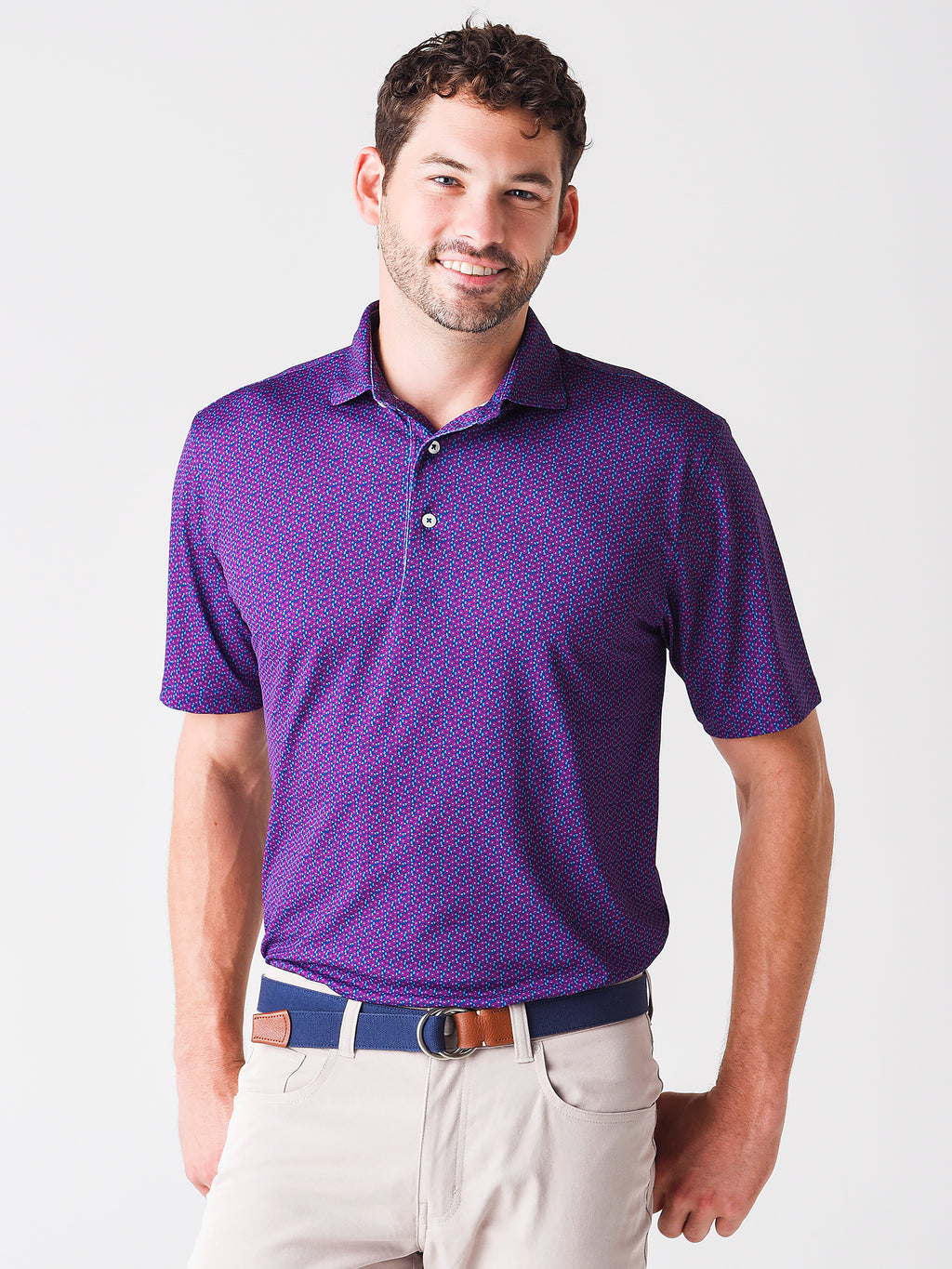 Saint Bernard Men's Victor Floral Performance Polo - Saint Bernard