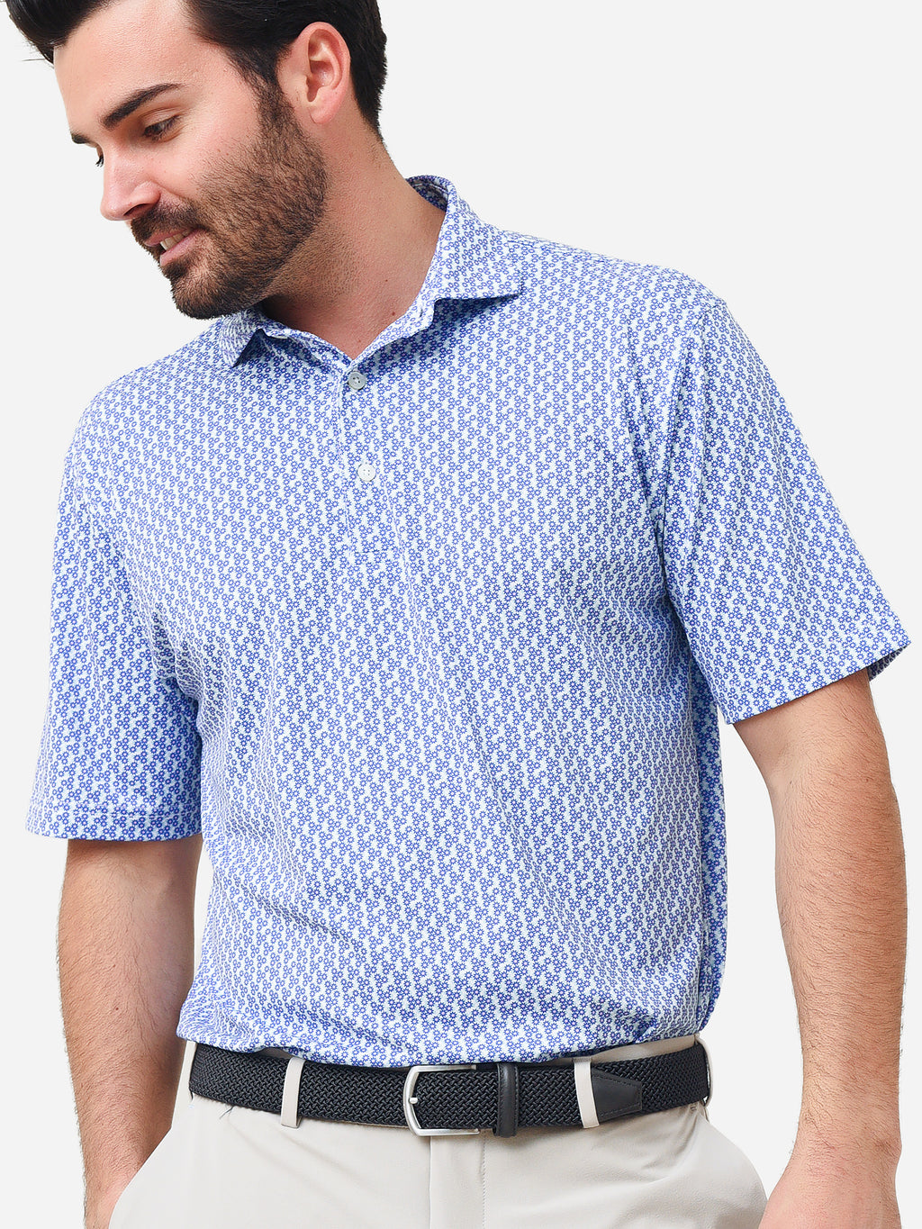 Saint Bernard Men's Victor Floral Performance Polo - Saint Bernard