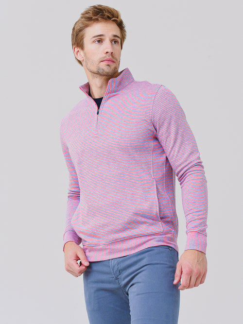 Saint Bernard Men's Wallace Stripe Quarter-Zip Pullover