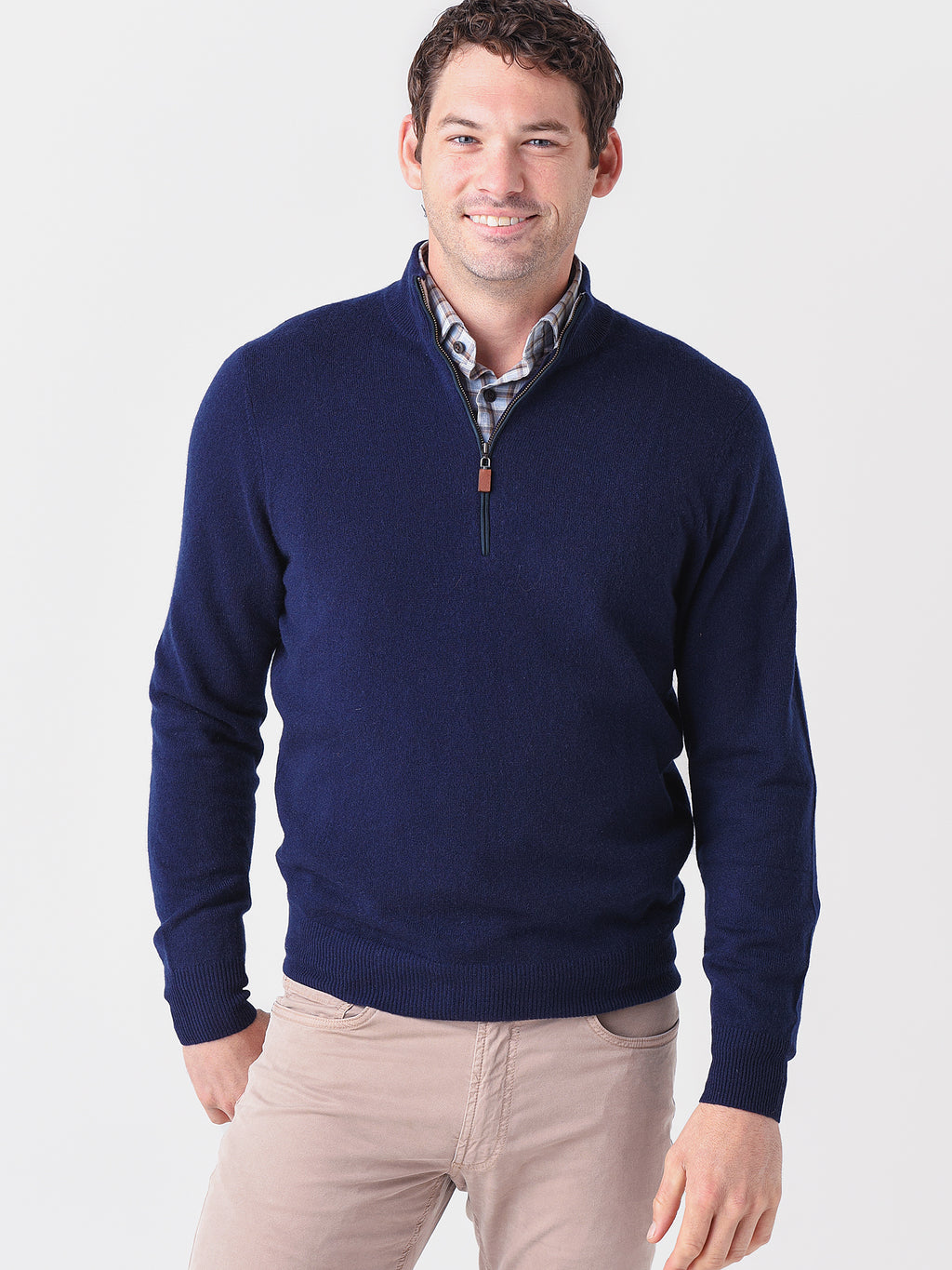 Saint Bernard Men's Hayes Cashmere Quarter-Zip Pullover - Saint Bernard