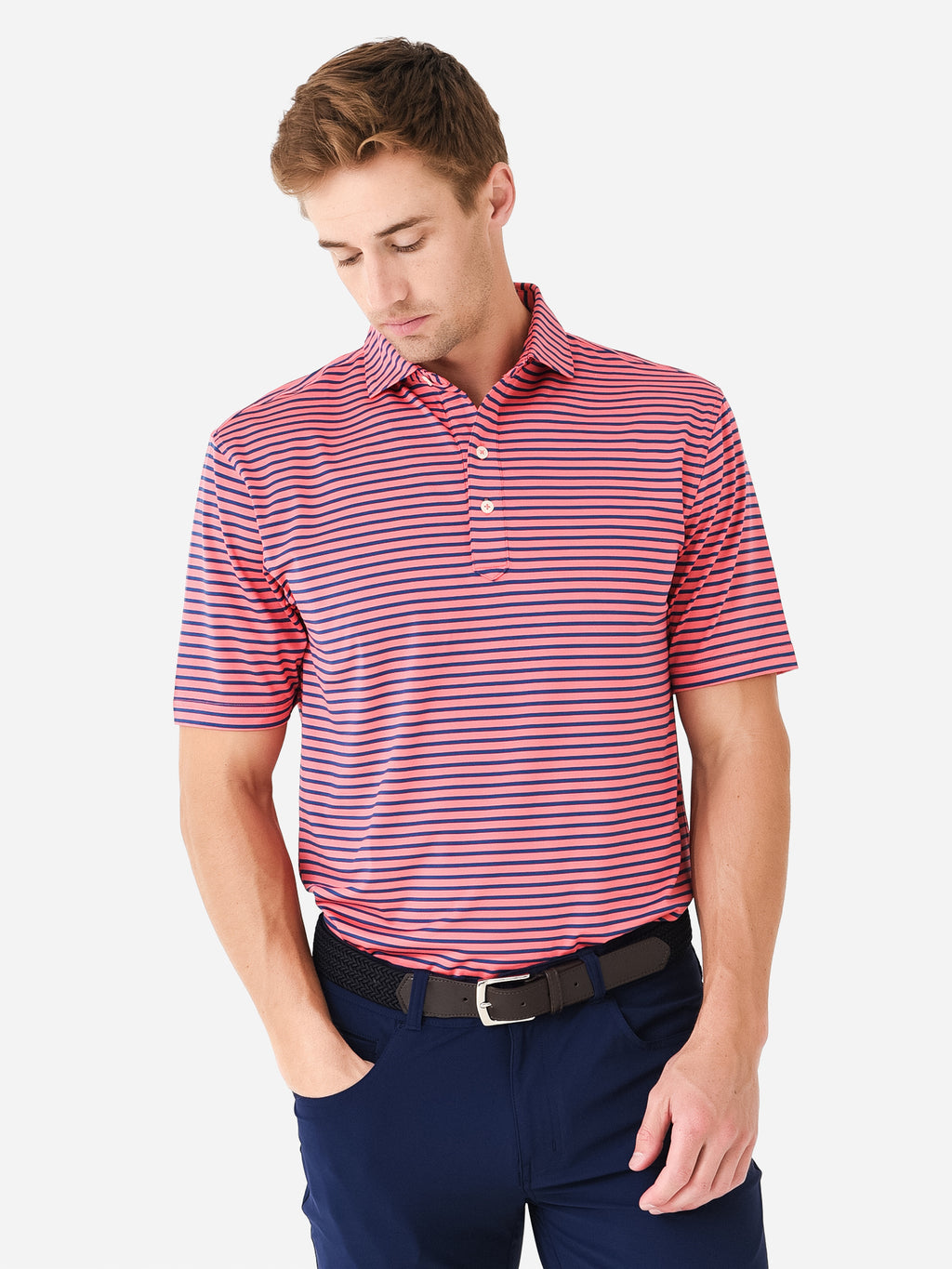 Saint Bernard Men's Miller Stripe Performance Polo - Saint Bernard