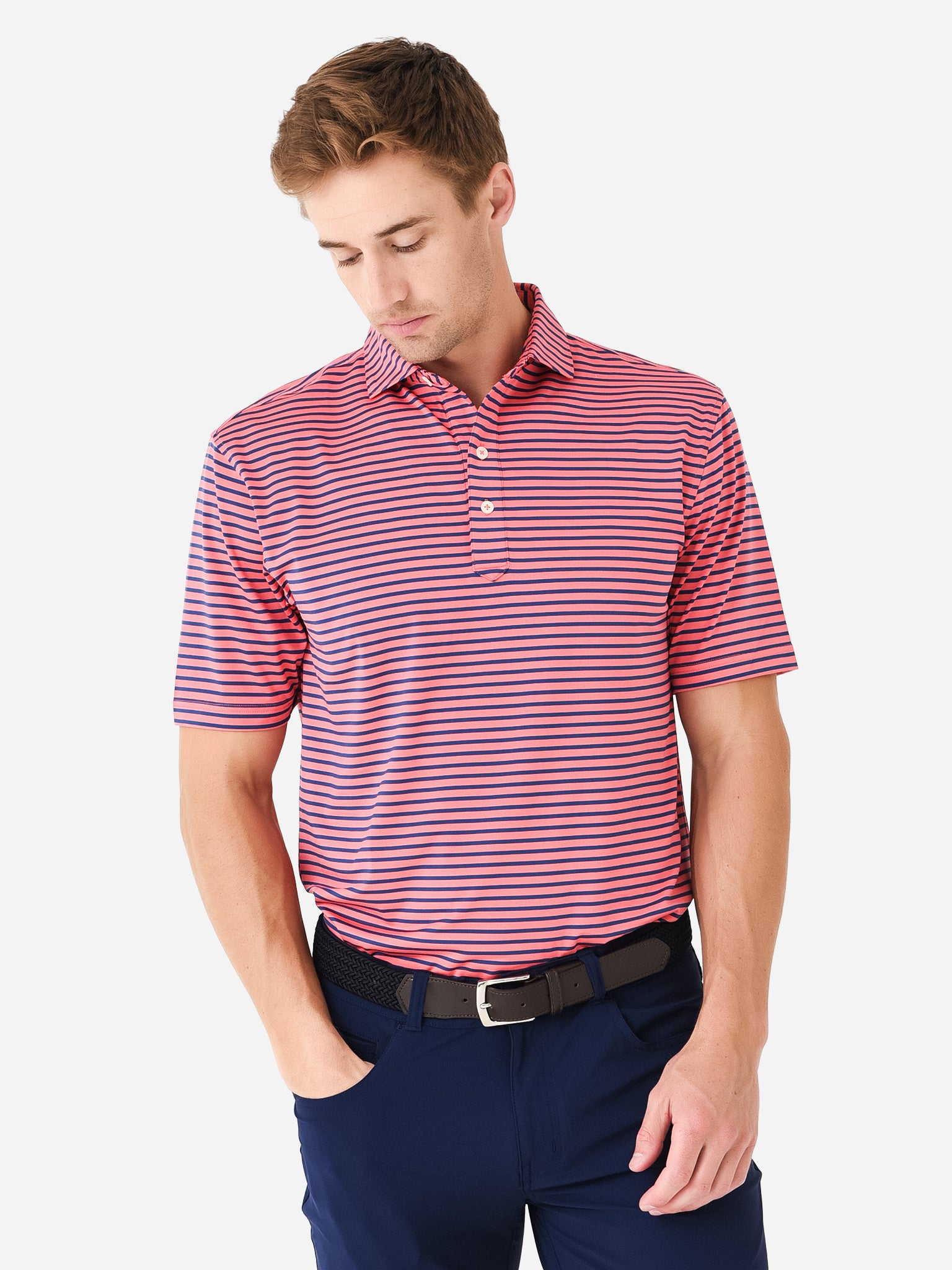 Saint Bernard Men's Miller Stripe Performance Polo - Saint Bernard