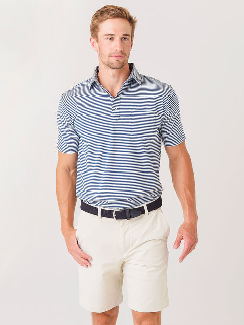Saint Bernard Men's Blake Stripe Pima-Blend Polo - Saint Bernard
