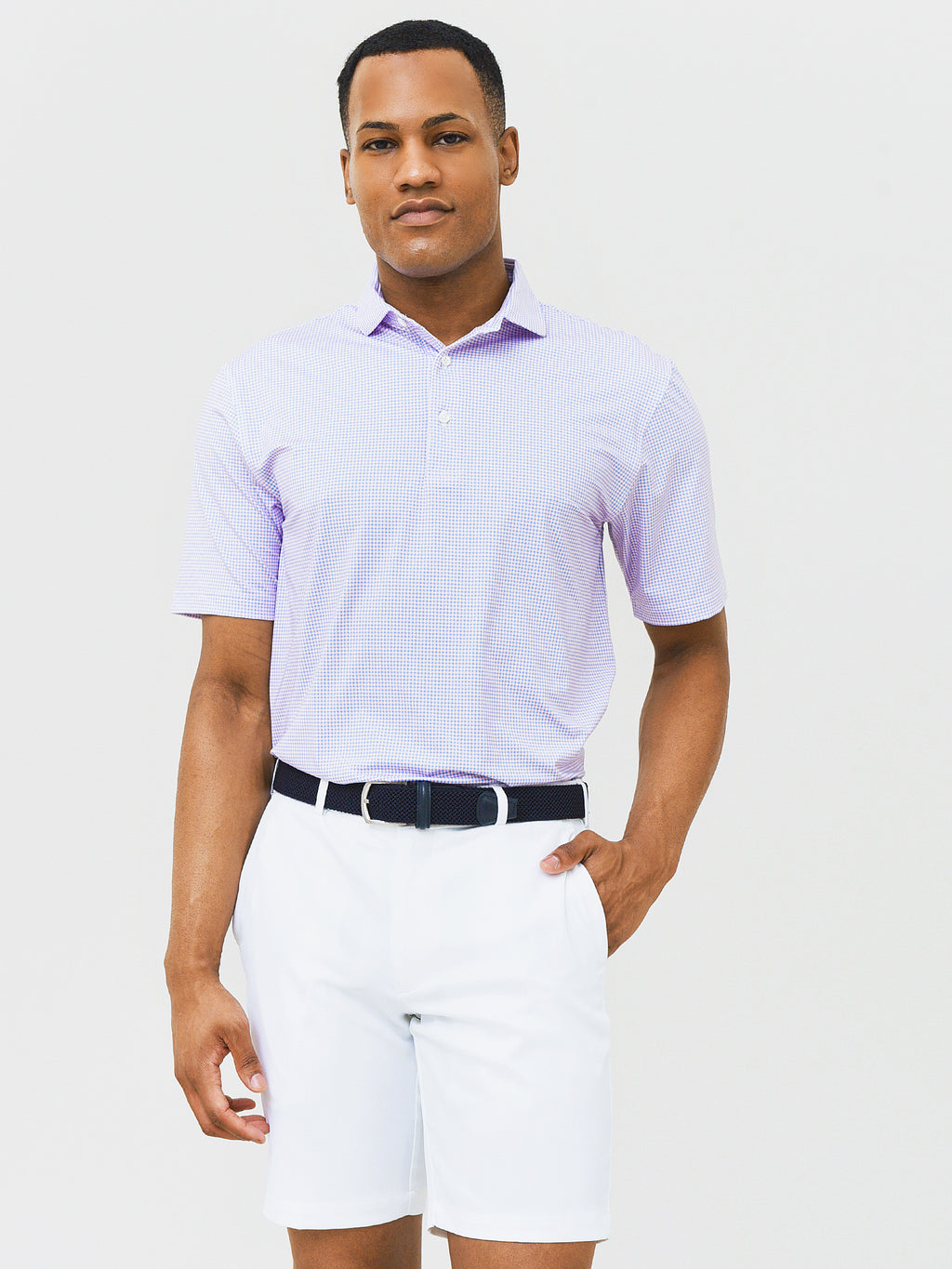 Saint Bernard Men's Kings Houndstooth Performance Polo - Saint Bernard