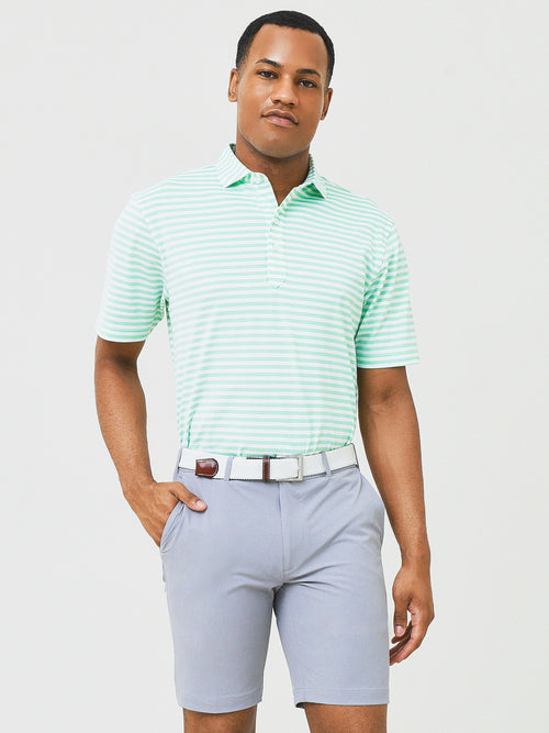 Saint Bernard Men's Elliott Stripe Oxford Performance Polo