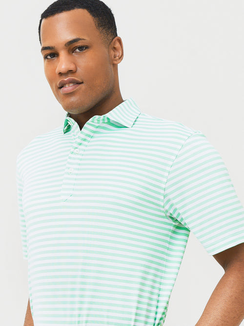 Saint Bernard Men's Elliott Stripe Oxford Performance Polo
