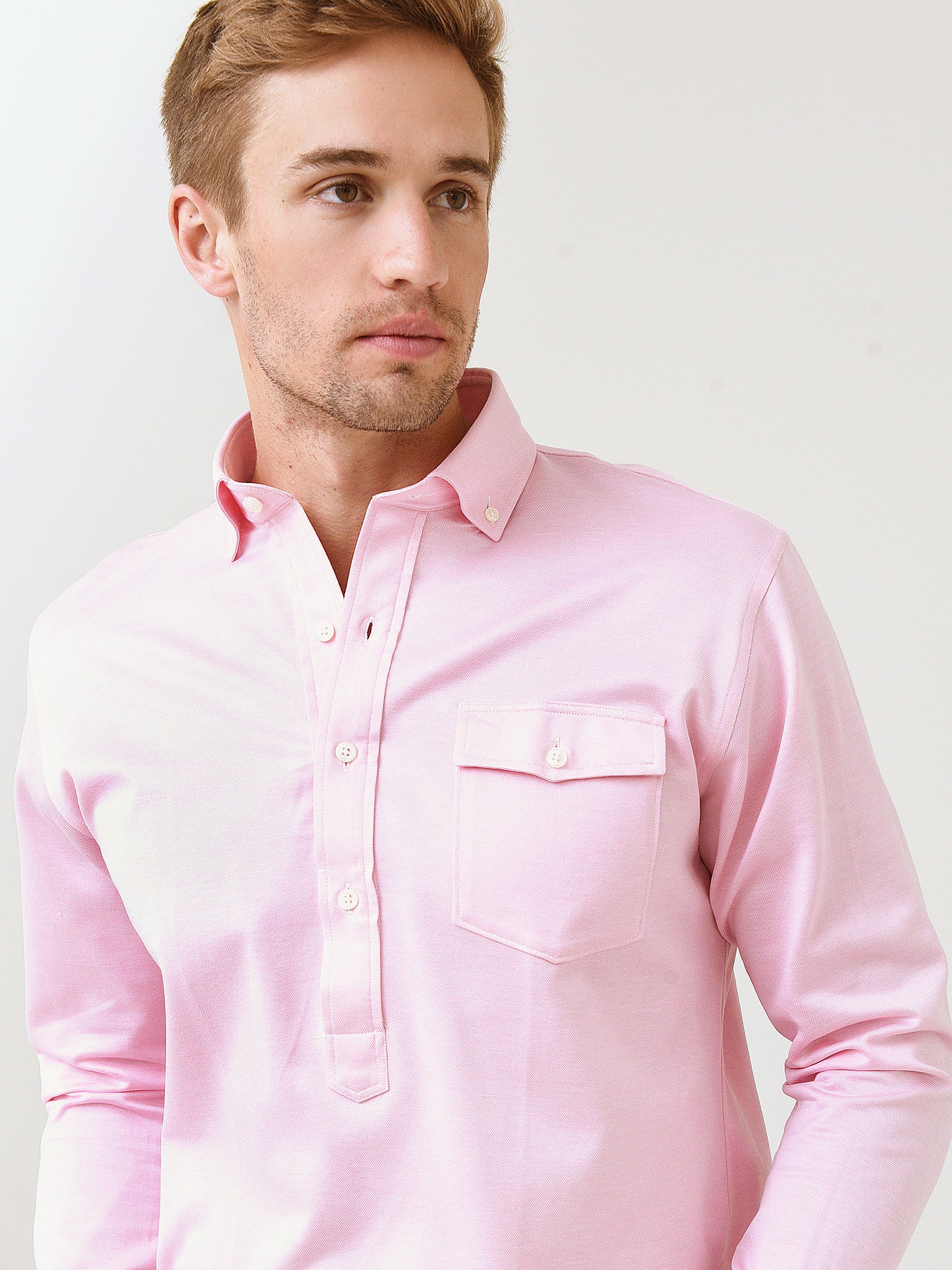 Saint Bernard Men's Logan Long Sleeve Popover Shirt - Saint Bernard