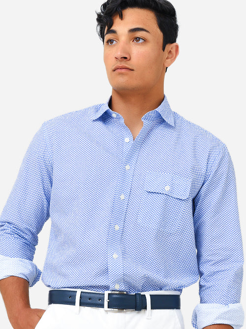 Saint Bernard Men's Riley Polka Dot Sport Shirt