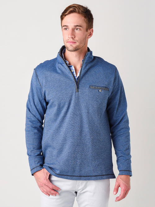 Saint Bernard Men's Quarter-Zip Pin Stripe Pullover - Saint Bernard