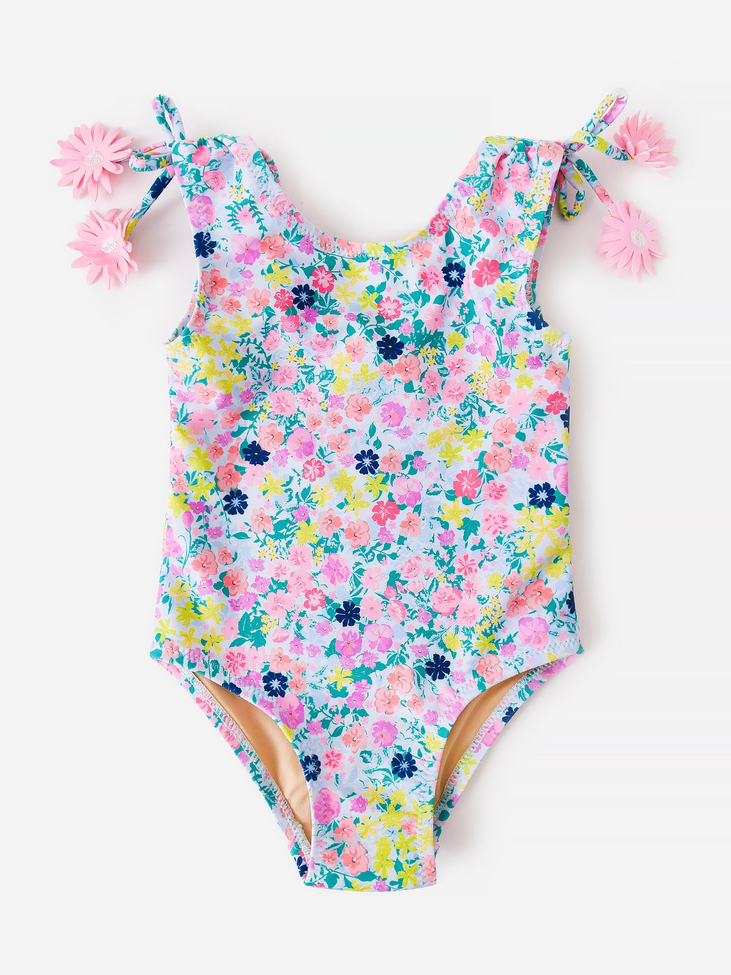 Shade Critter Baby Girls' Pom Pom 1 Piece Summer Floral