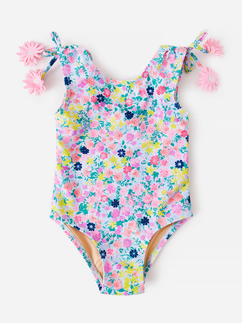 Shade Critter Baby Girls' Pom Pom 1 Piece Summer Floral