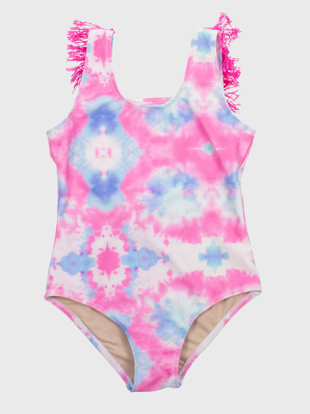 Shade Critters Little Girls' Fringe-Back One-Piece Swimsuit - Saint Bernard