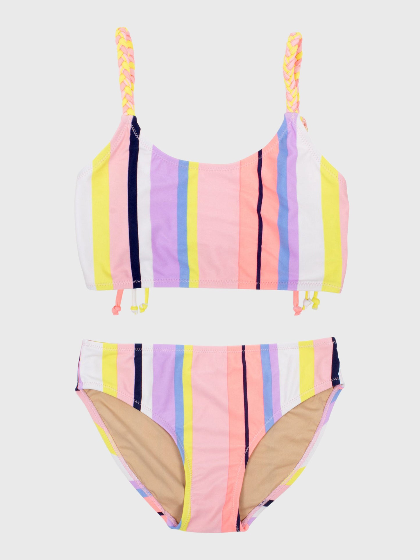 Shade Critters Girls' Braided Strap Bikini Set - Saint Bernard